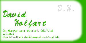 david wolfart business card